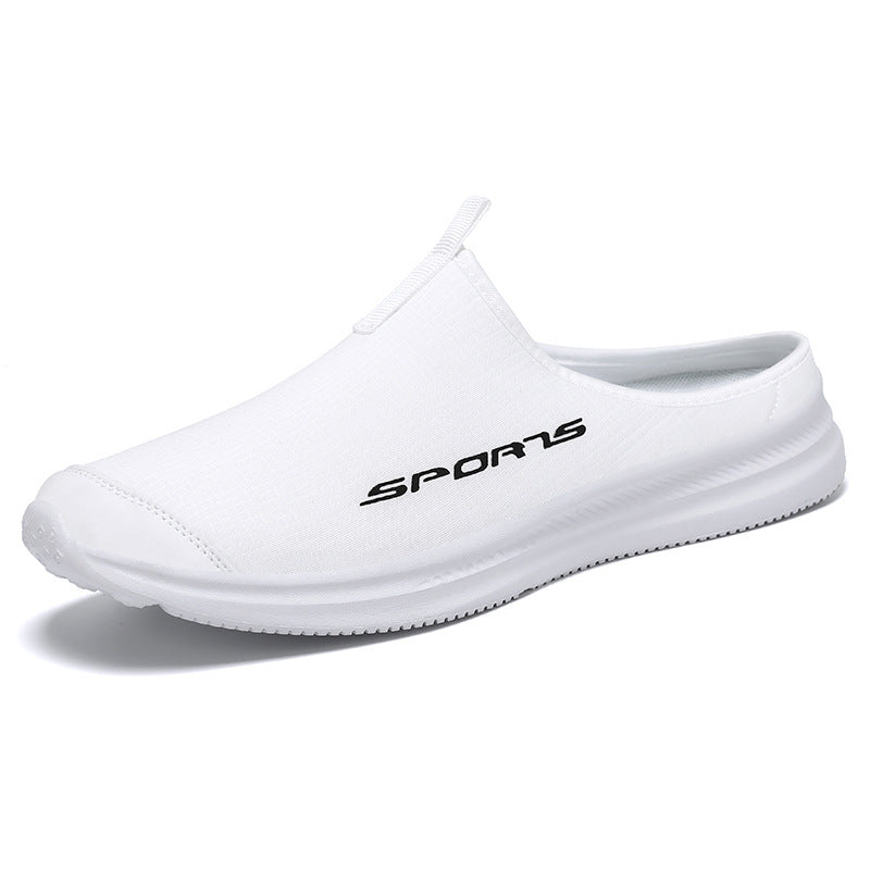 White Slip-On Mule Sneakers