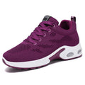 Burgundy Mesh Lace-Up Sneakers