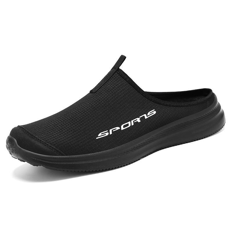 Black Slip-On Mule Sneakers