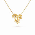 Van Cleef & Arpels Gold-Tone Crystal Flower Necklace