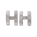 18K Pop Hermes Diamonds Earrings