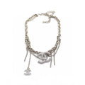 18K  Chanel Chain Diamond Necklace