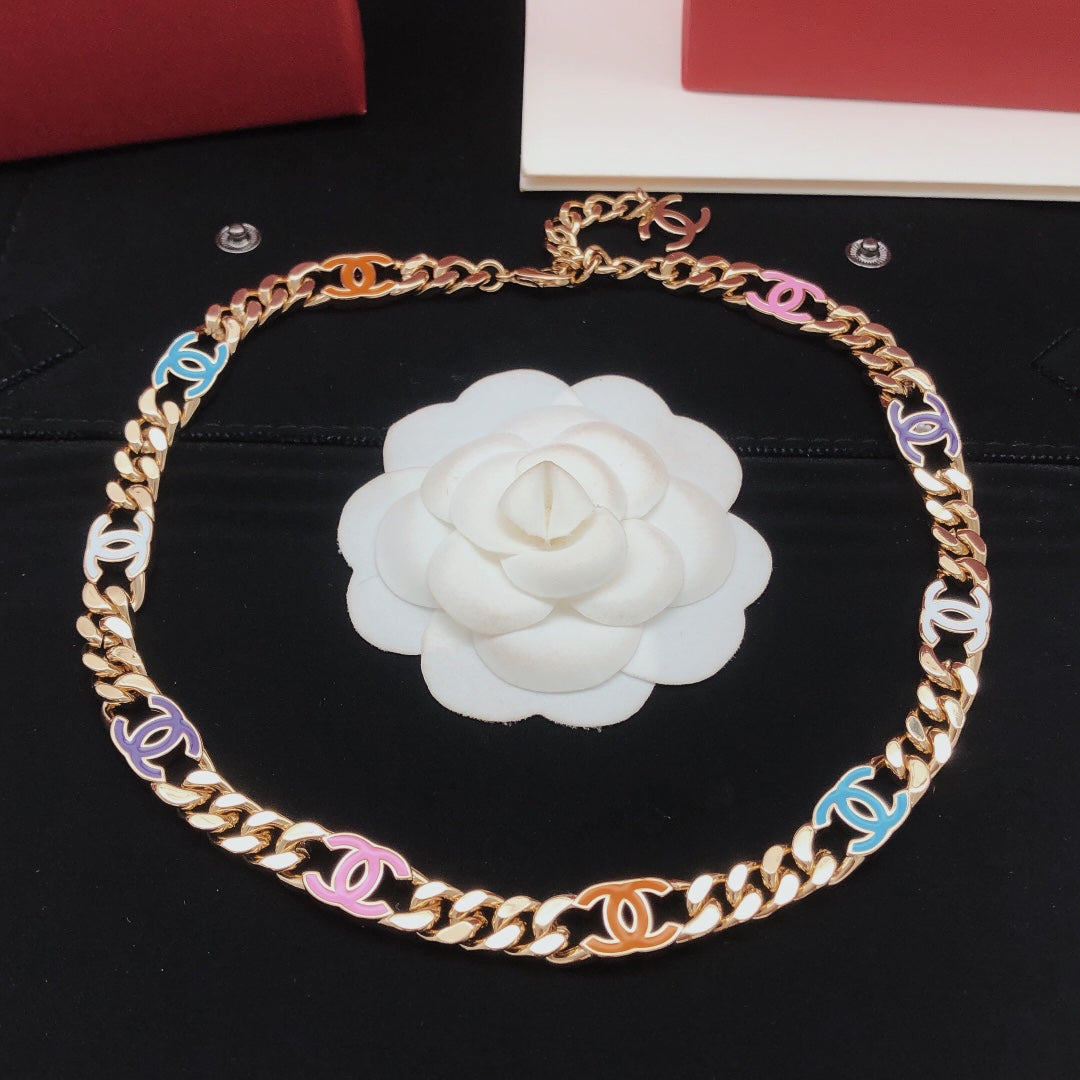 18K  Chanel Color Chain Necklace